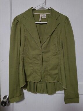 Tom K Nguyen Olive Green Tailored Jacket 4 SMALL